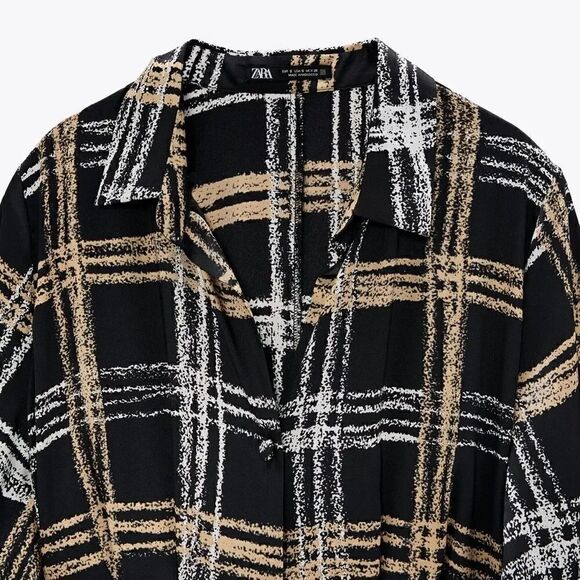 ZARA PLAID SHIRT DRESS  - Picture 9 of 9